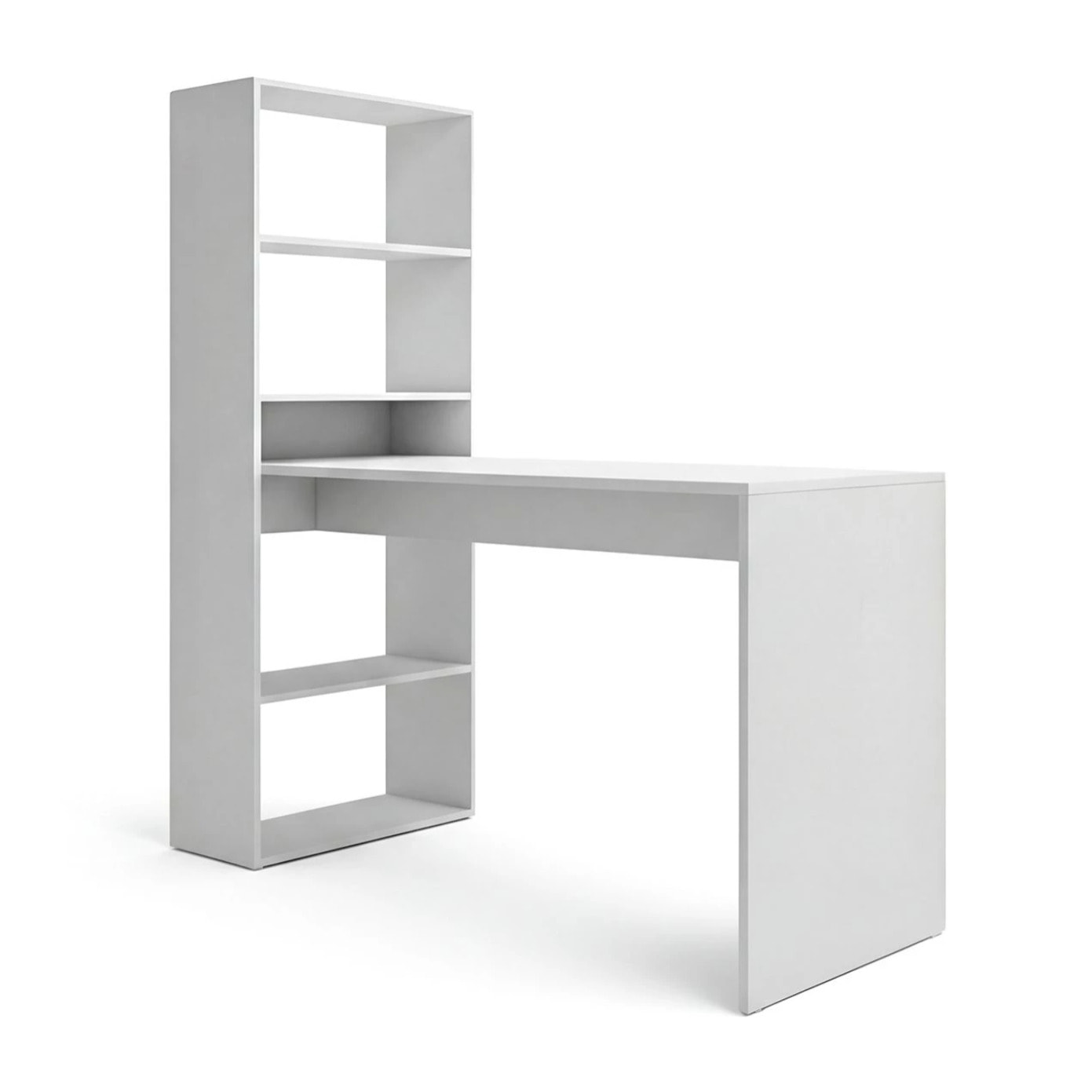 Mesa de escritorio con estantería en blanco artik 120x50 cm Cosmic Blanco Artik (Blanco Mate)