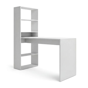 Mesa de escritorio con estantería en blanco artik 120x50 cm Cosmic Blanco Artik (Blanco Mate)