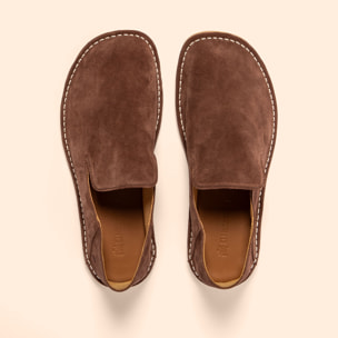 Zapatos N5976 SILK SUEDE CHOCOLATE/ CRISOL color Chocolate