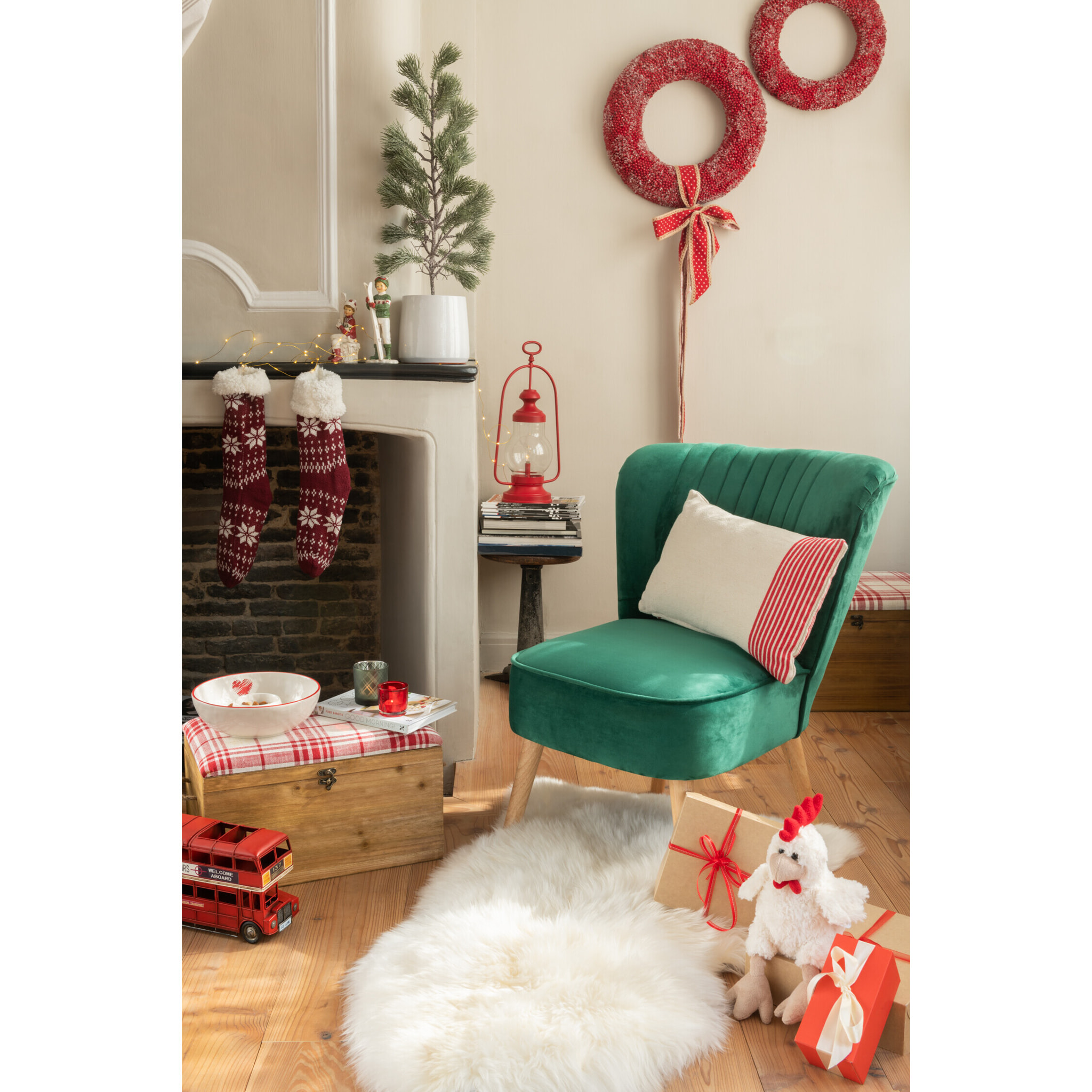 J-Line cache-pot Rond - céramique - blanc - small - 2 pièces - Ø 18 cm