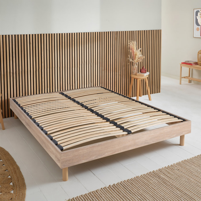 Sommier KIT BOIS | 2 Places | Couleur Bois Naturel