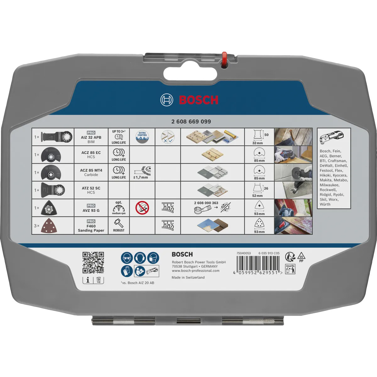 Coffret Rénovation avec 8 outils oscillants multi-fonctions - BOCSH - 2608669099
