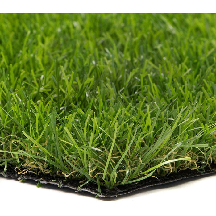 Prato Sintetico Manto Erboso Erba Finta Realistica Giardino 4 Sfumature di Colore Tappeto Erboso Sintetico Anti UV Atossico Drenante 30mm 1x10mt 10mq