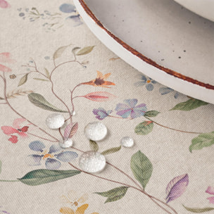 Mantel antimanchas PEONIA MULTICOLOR - 100% algodón