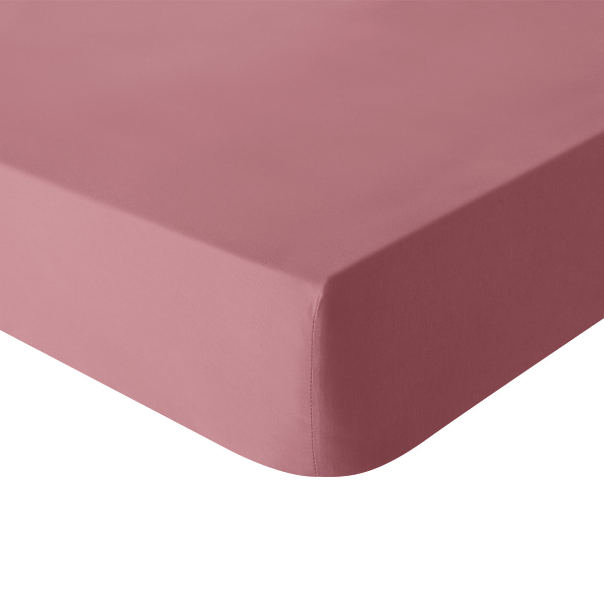 Drap housse uni en coton, Made in France, TOUT DOUX , Rose Indien
