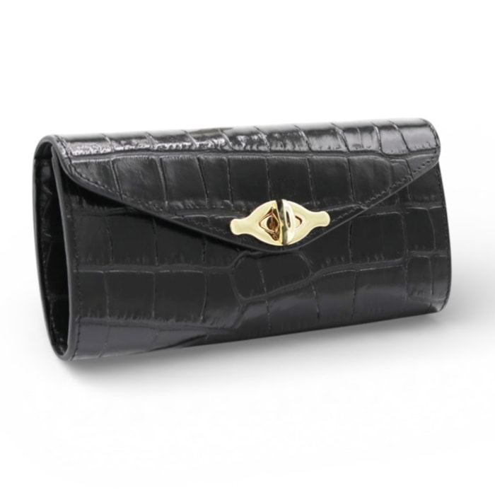 Cartera Cheval Firenze Marlon Croc Negro