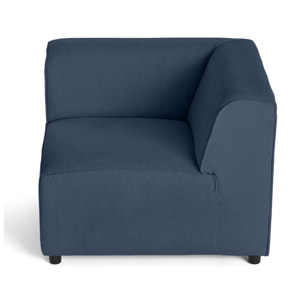 Suaro - Module d'angle réversible en tissu texturé - Bleu