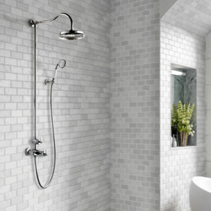 Colonne douche thermostatique rétro recoupable Paini Lady's Chrome