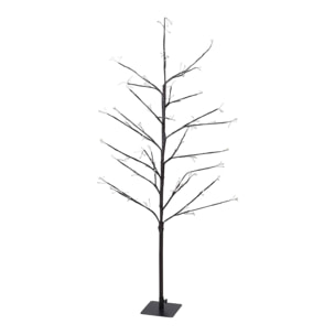 árbol con 240 luces led blanco cálido de 120cm de altura en color marrón