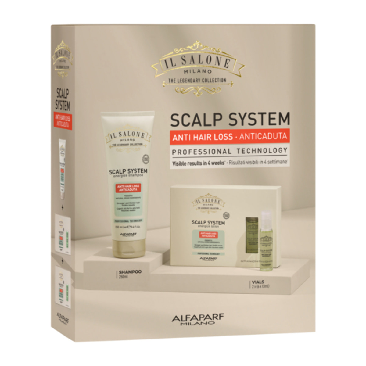 ALFAPARF MILANO Il Salone Set Scalp System Energize Sh 250ml + Scalp  Fiale 12x6ml
