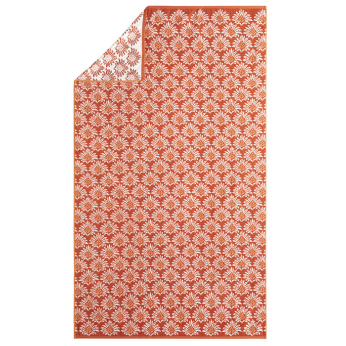 Drap de plage imprimé en jacquard de coton, MAYA, Orange