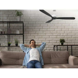 Ventilateur de plafond ø166 cm avec Wifi Réversible Hypersilence 40   W Blanc