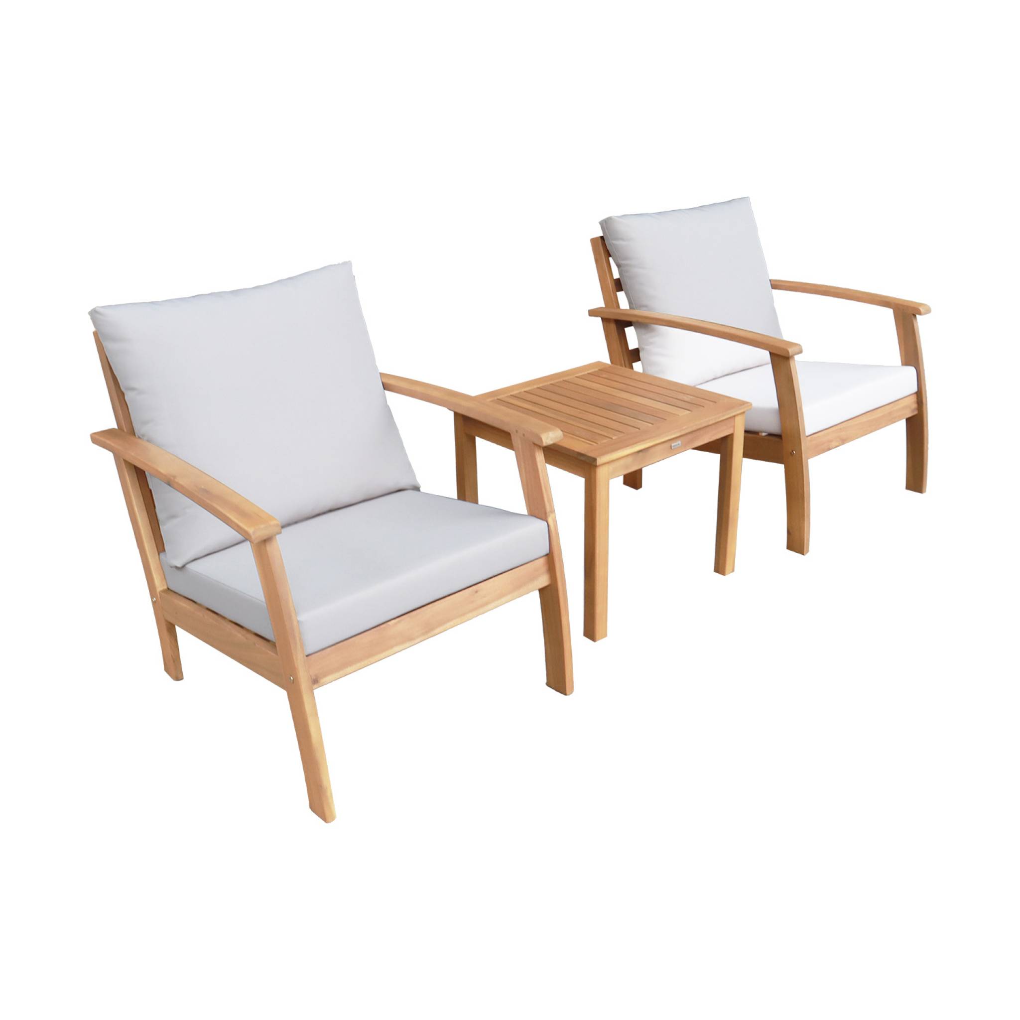 Salon de jardin bois d'acacia 2 places USHUAIA