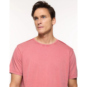 Camiseta Manga Corta Rosa - Nurea