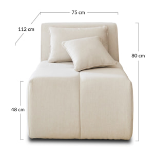 Caracas - module d'assise - en tissu - Rouille