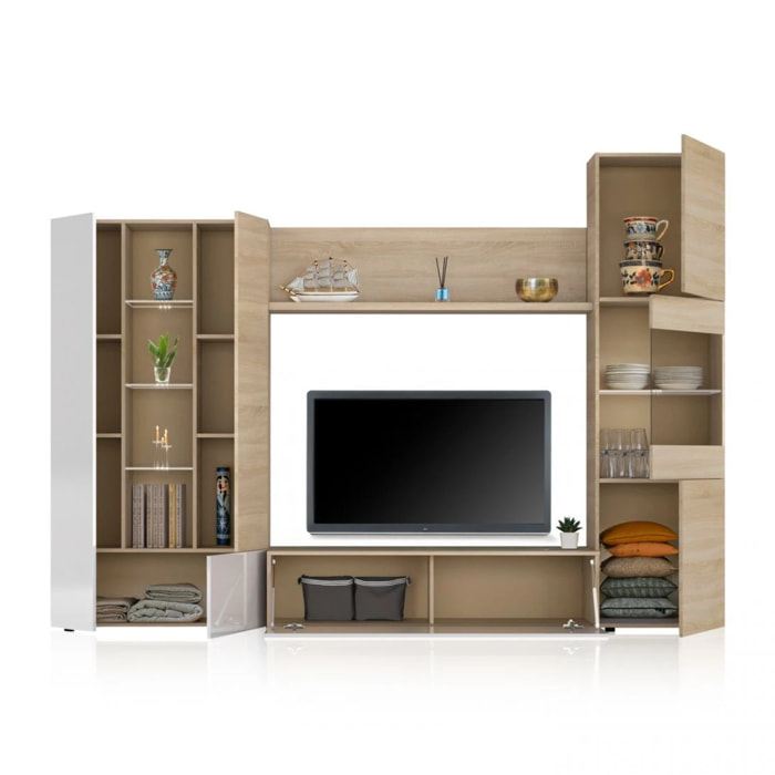 Salón Vinter Leds Blanco - Roble