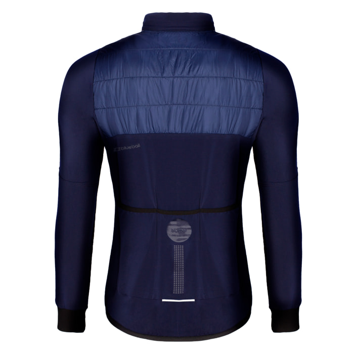 Chaqueta ciclista hombre manga larga azul marino
