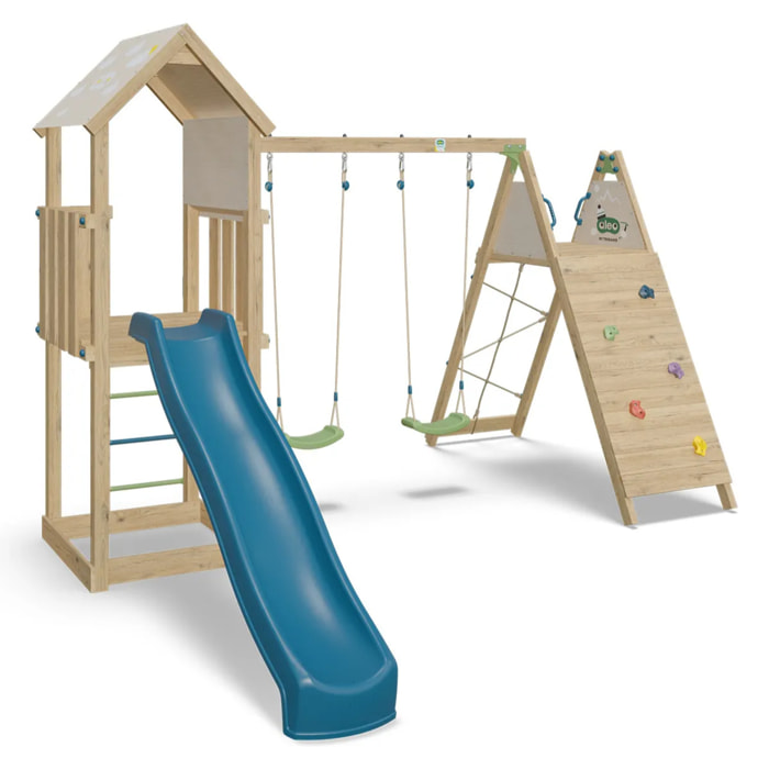Aire de jeux bois 2,20 m OLYMPIA XPERIENCE 2 - 9 enfants