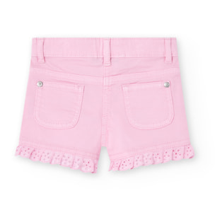 Short elÃ¡stico liso de color rosa, Short, niÃ±a