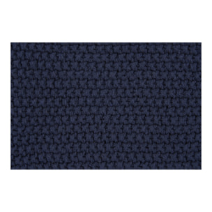 Plaid Santos in cotone riciclato blu notte 130×170 cm