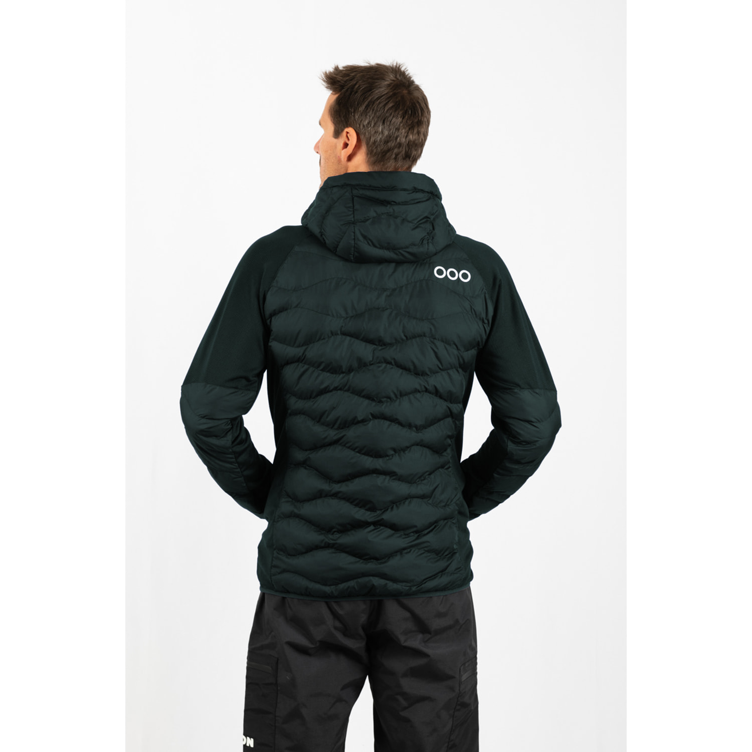 Abrigo para hombre ECOON ECOActive Hybrid Insulated Jacket with cap - Verde Oscuro