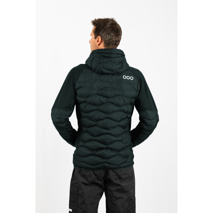 Abrigo para hombre ECOON ECOActive Hybrid Insulated Jacket with cap - Verde Oscuro