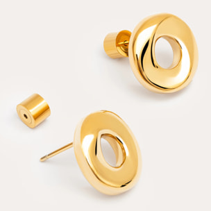 Orecchino Órbita in Acciaio Placcato Oro