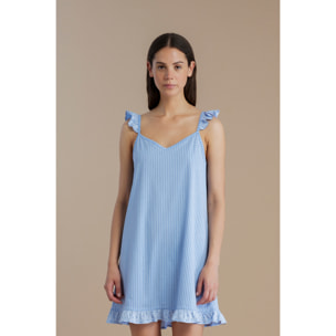 Camicia da notte donna in cotone bretellina little flower Noidinotte