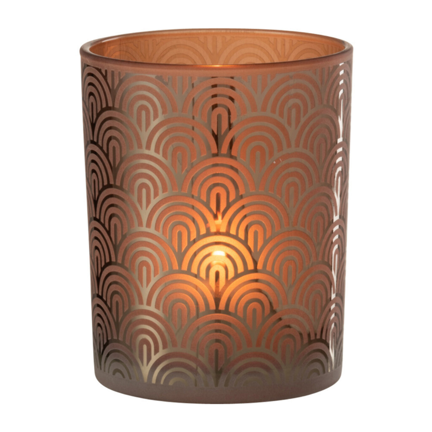 J-Line photophore Arc - verre - orange - medium