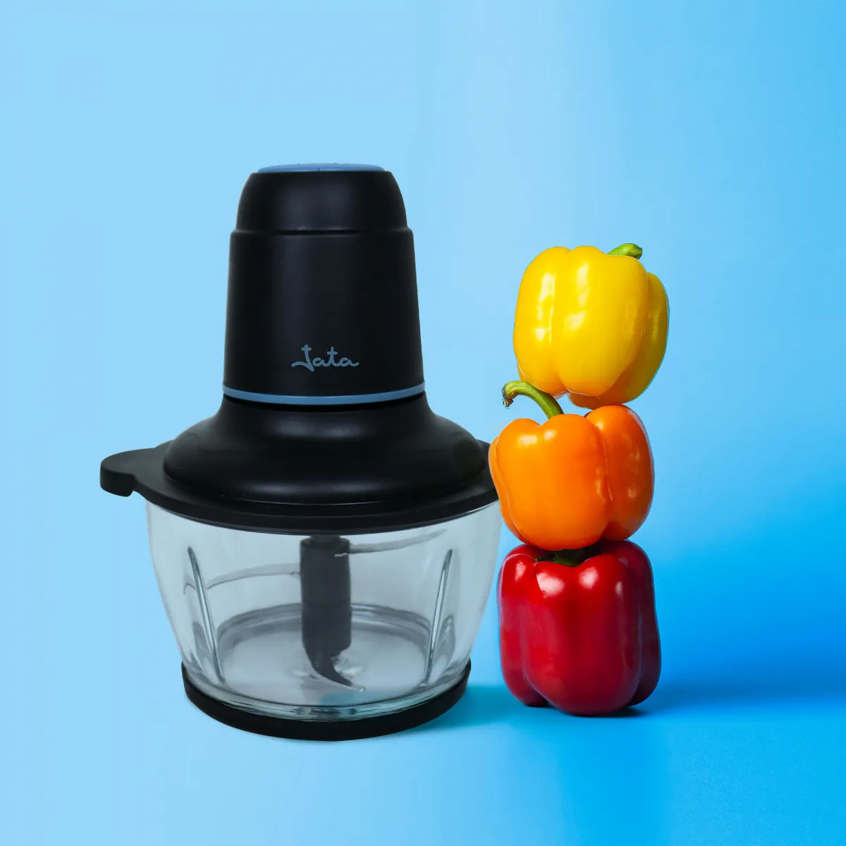 Picadora eléctrica JATA JEPC1250 con 4 cuchillas para picar alimentos o hielo. Capacidad: 1,5 litros