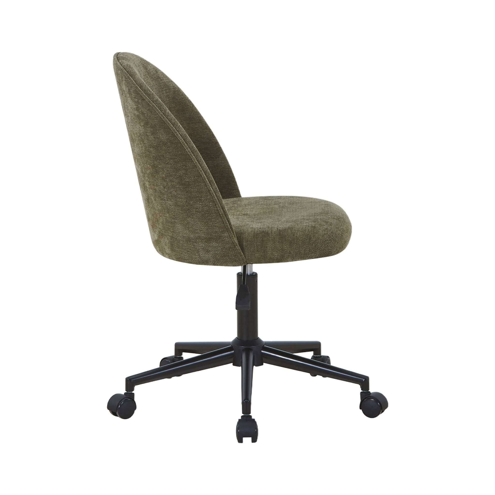Chaise de bureau à roulettes tissu PHYL