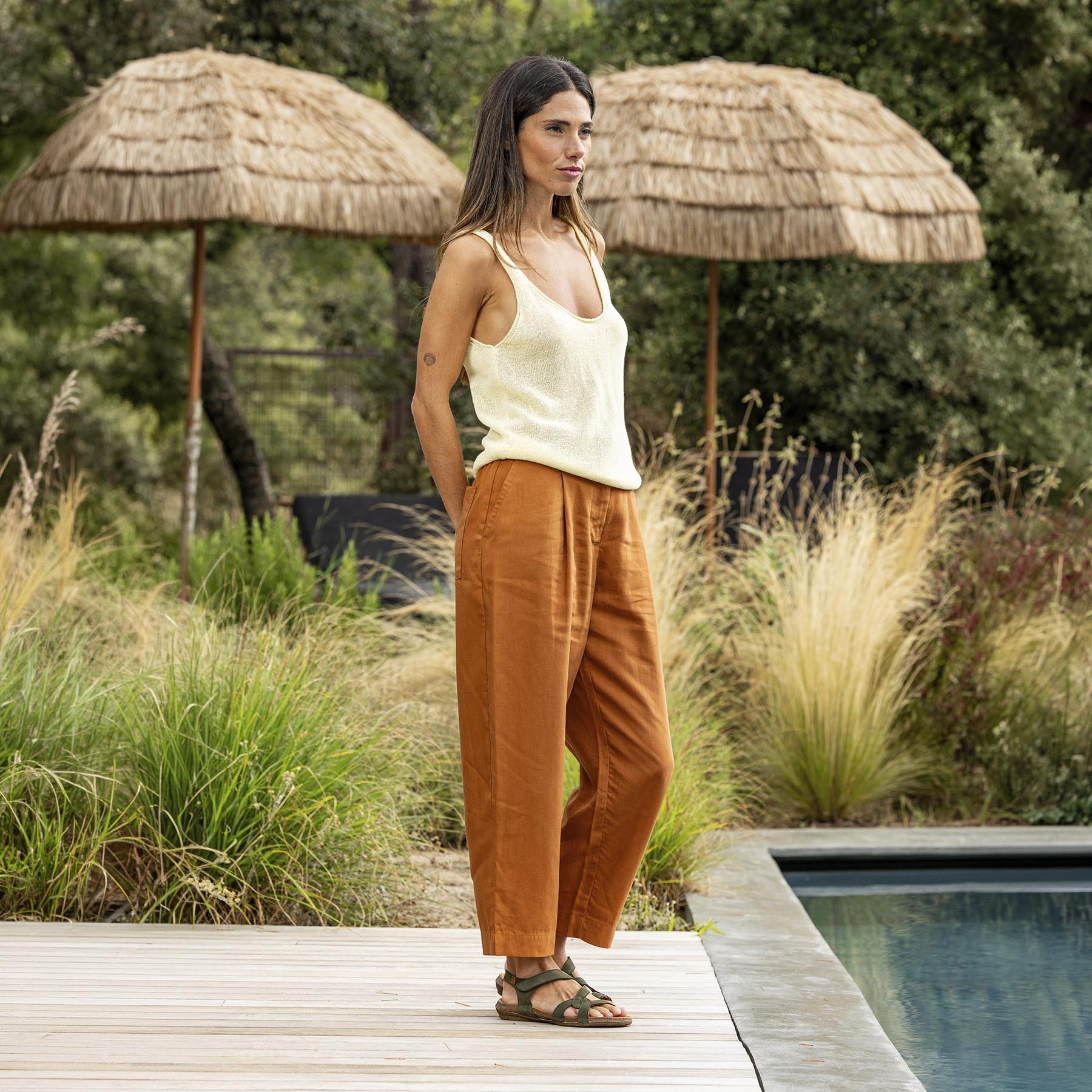 Sandalias N5079 NOBUCK LAVADO MALVA / WAKATAUA color Malva