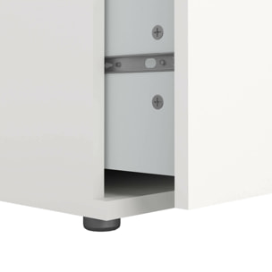 Cassettiera atre cassetti, colore bianco, cm 76 x 83 x 40