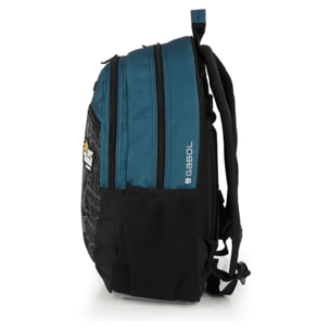 Mochila adaptable a carro Gabol ROAD azul y negra y resistente al agua