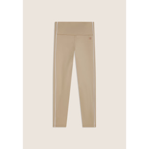 Leggings sport 7/8 vita super alta con profili a contrasto