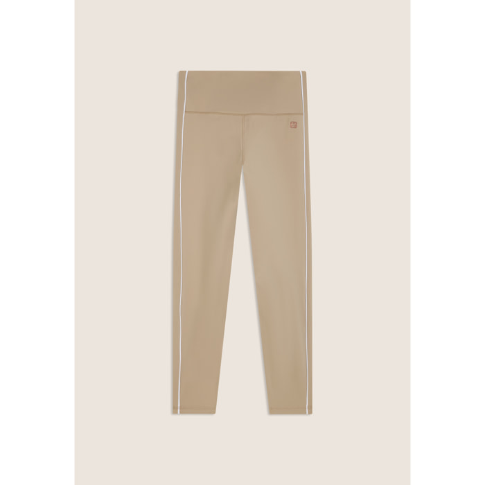 Leggings sport 7/8 vita super alta con profili a contrasto