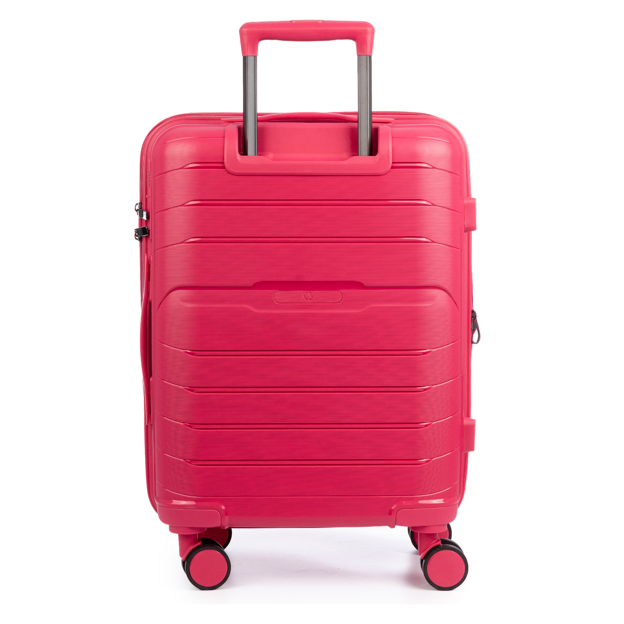 Set di 3 valigie Trolley espandibili, in materiale leggero PP resistente agli urti. Serratura TSA a combinazione, 4 ruote doppie girevoli a 360°.