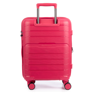 Set di 3 valigie Trolley espandibili, in materiale leggero PP resistente agli urti. Serratura TSA a combinazione, 4 ruote doppie girevoli a 360°.