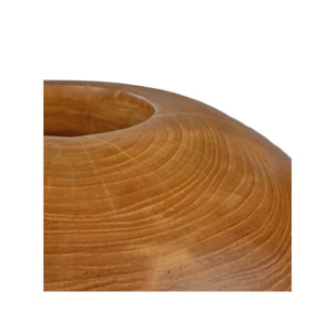 Vase décoratif rond D. 30 cm en bois de teck massif - FERGUS