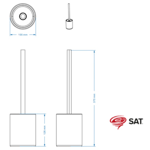 Feel Brosse WC en céramique, blanc (SATDFEEL37BI)