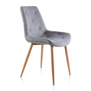 Pack 4 sillas de comedor Marlene Tejido - Gris