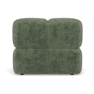 Grace - module d'assise sans accoudoir en velours texturé - Vert sauge