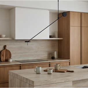 LEDS C4 Colgante Invisible Single Adjustable LED 10.5 Blanco cálido - 3000K PHASE CUT Negro 550lm