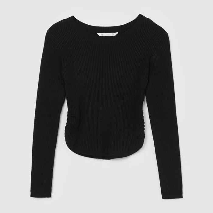 T-shirt coste con arricciature