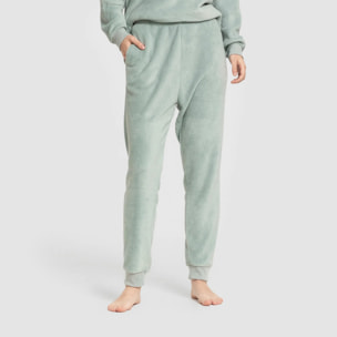 Pigiama coralina con polsino da donna hello thursday verde tiffany