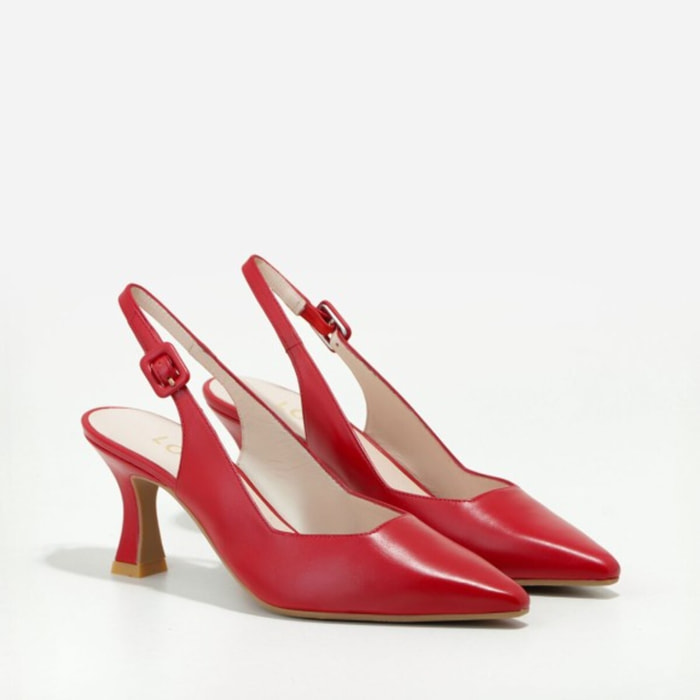 ZAPATOS DE SALÓN ROJOS PIEL JUCO