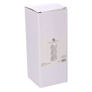 Portabicchiere in metallo farfalla crema tondo cm ø8h20