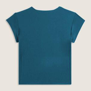 T-shirt tecnica con maniche ad aletta e profili a contrasto