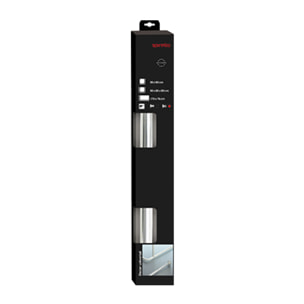 Spirella Barre tringle pour rideau de douche d'angle modulable à fixer en Alu DECOR UNIVERSAL Finition Brillante