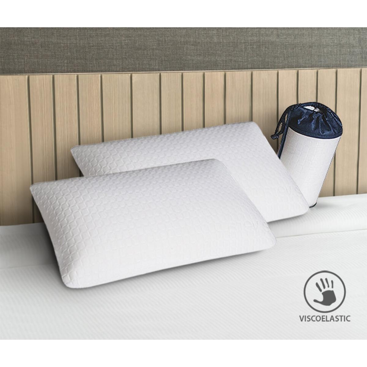 Conjunto de 2 almohadas viscoelásticas Basic (14cm)